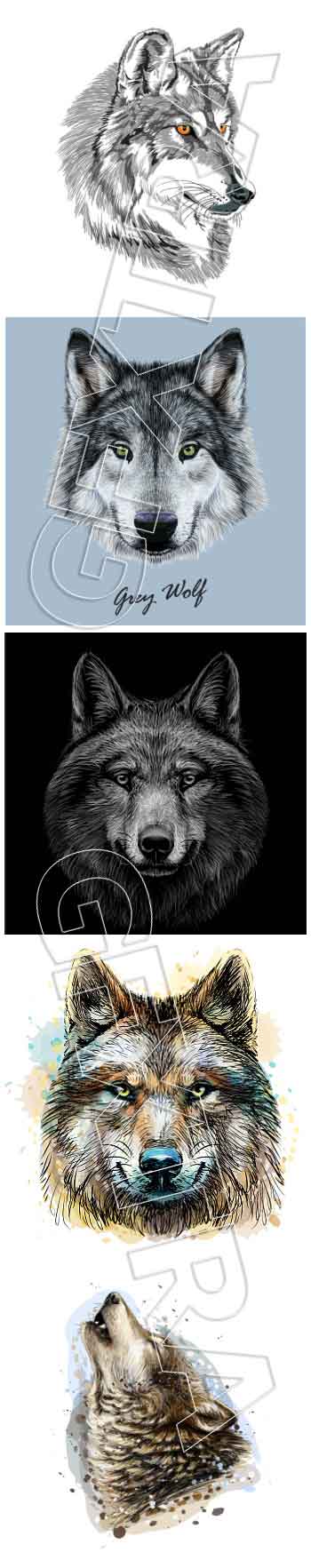 Wolf Vectors 127 AI&amp;SVG ARTWORKS!