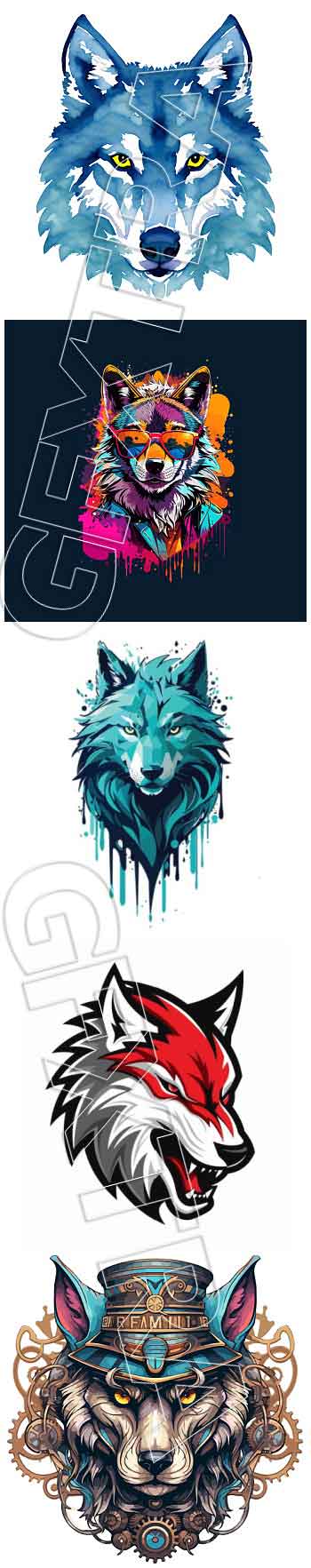 Wolf Vectors 127 AI&amp;SVG ARTWORKS!