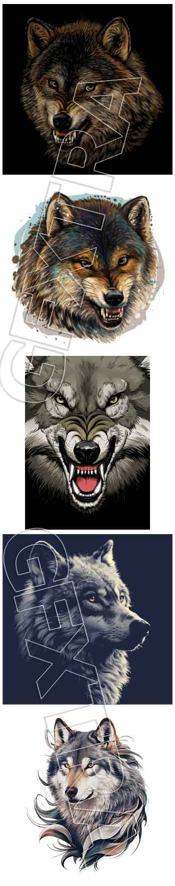 Wolf Vectors 127 AI&amp;SVG ARTWORKS!