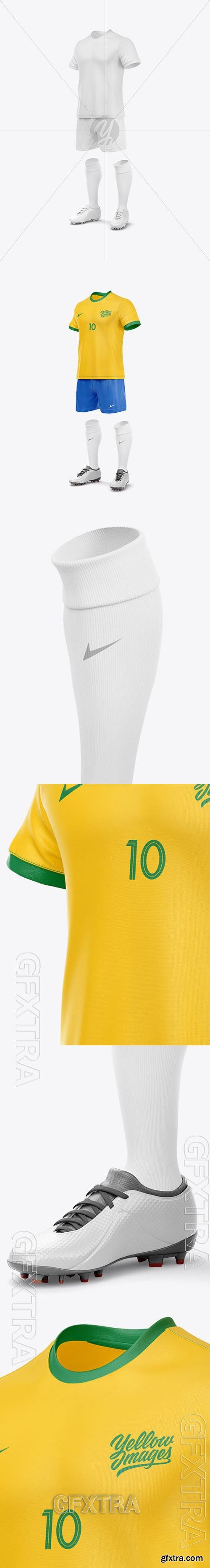 Football Kit Mockup - Half Side View 66381 Football Kit Mockup - Half Side View 66381