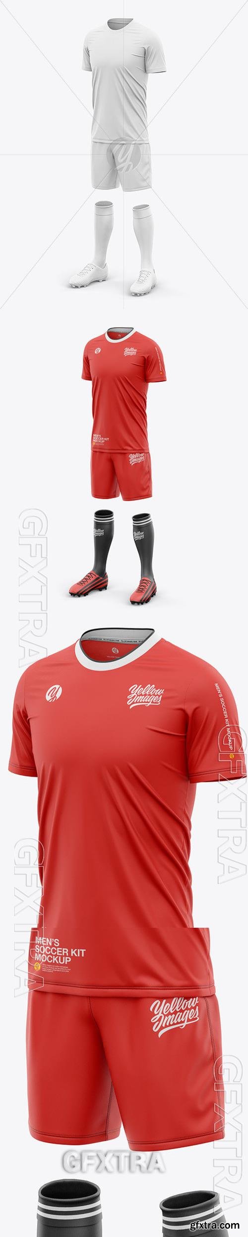Mens Crew Neck Full Soccer Kit - Front Half-Side View 66331