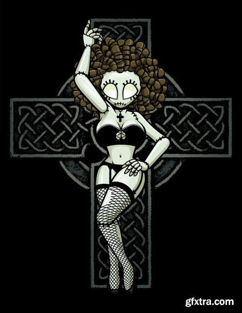 T-Shirt Skull Designs IV, 11xEPS