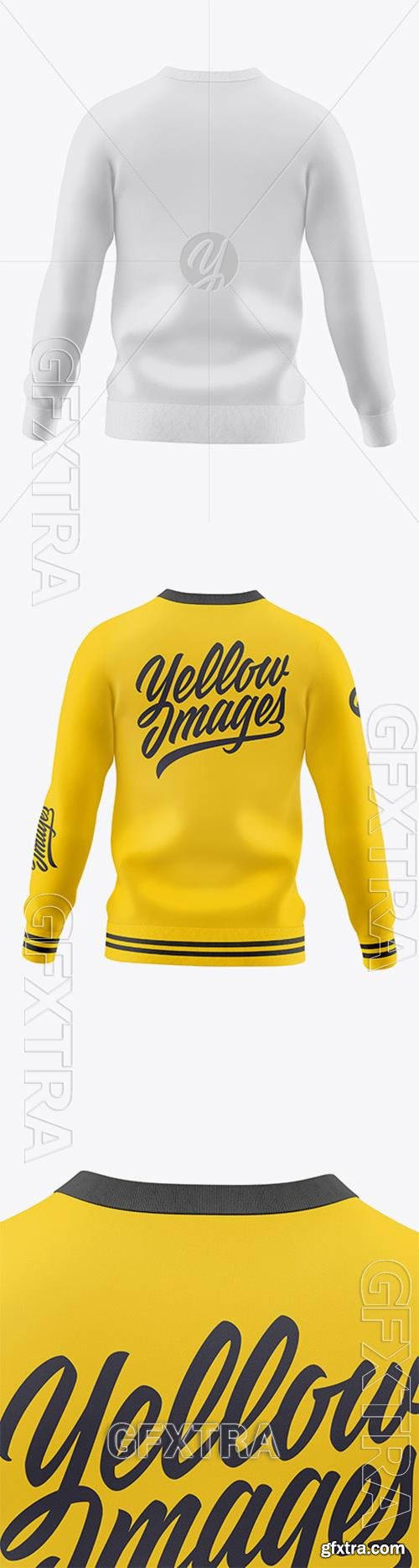 Mens V-Neck Sweatshirt Mockup - Back View 74518 Mens V-Neck Sweatshirt Mockup - Back View 74518