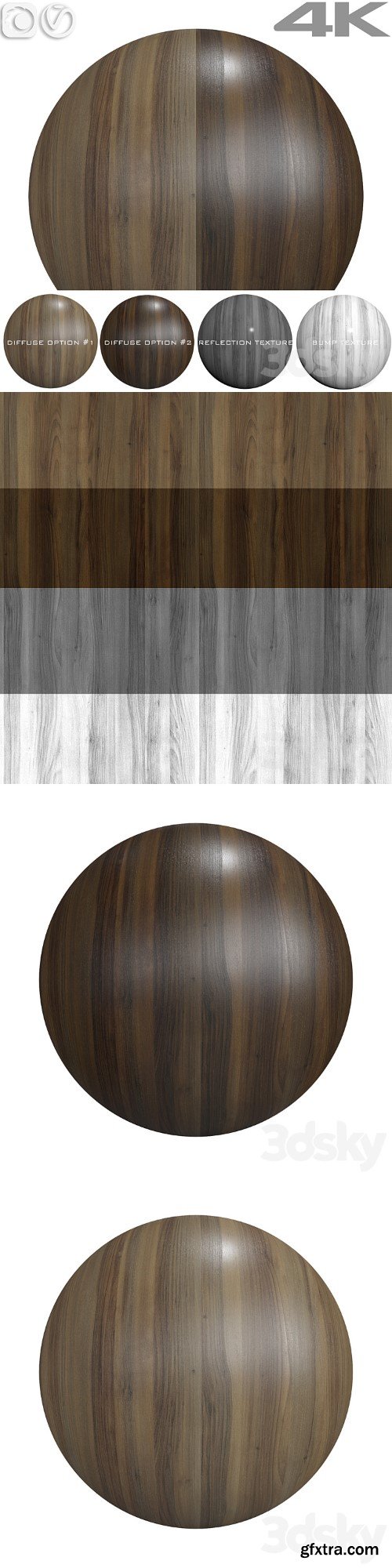 3dsky Pro - Seamless textures - WALNUT