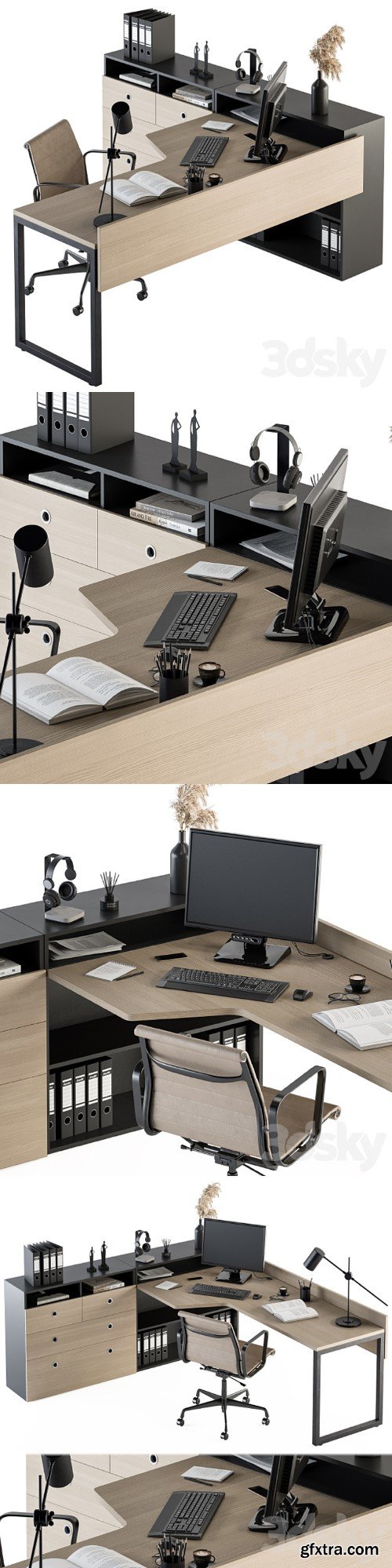 3dsky Pro - Office Furniture - Manager Set 16