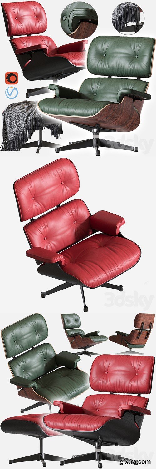 3dsky Pro - Eames Lounge Chair