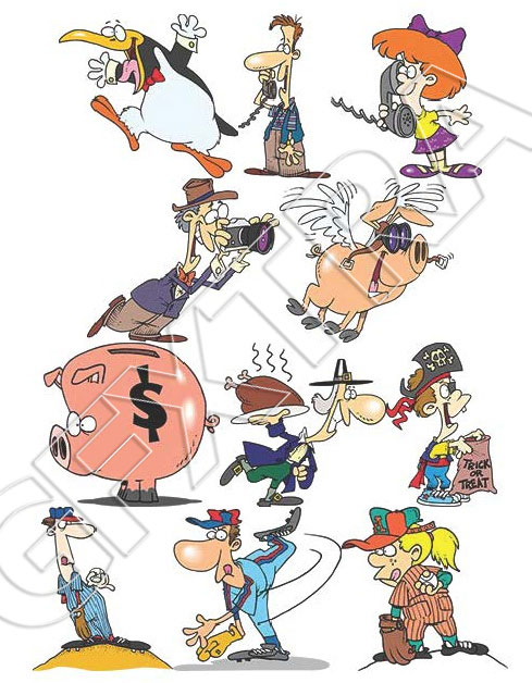 TOONADAY - FUNNY CARTOONS VOLUME 1, 366xEPS