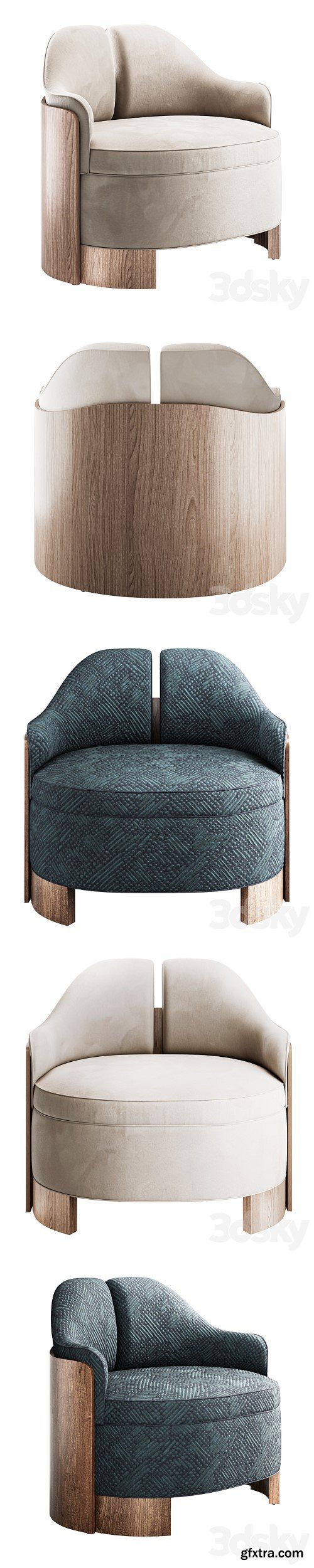 3dsky Pro - Armchair PI Chair from Mousstudio