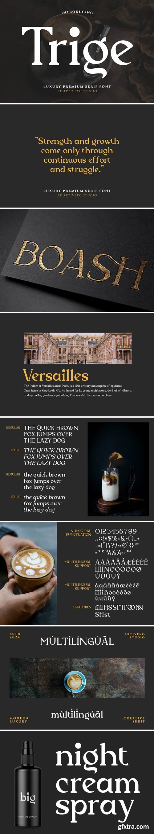Myfonts - Trige Serif Font