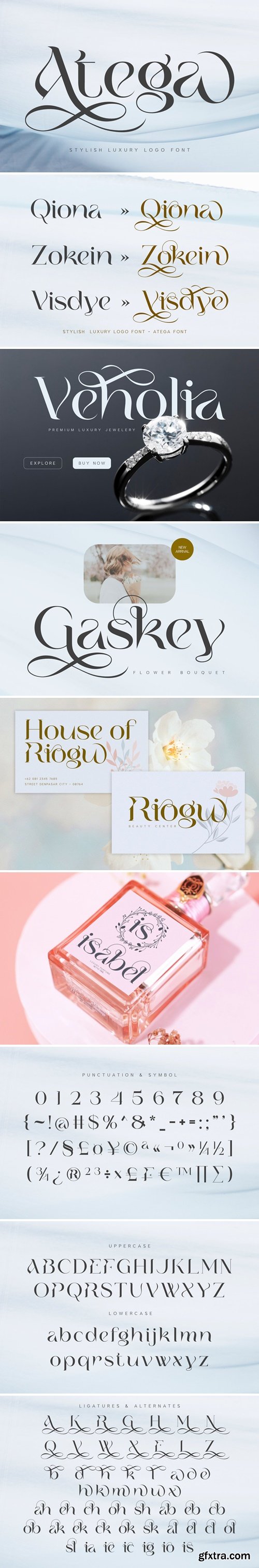 CM - Atega - Stylish Luxury Logo Font 290828702