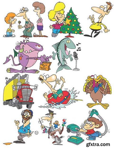 TOONADAY - FUNNY CARTOONS VOLUME 2, 371xEPS