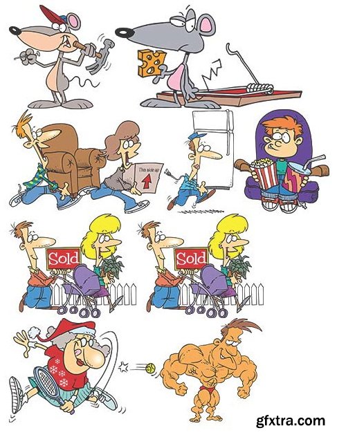 TOONADAY - FUNNY CARTOONS VOLUME 2, 371xEPS