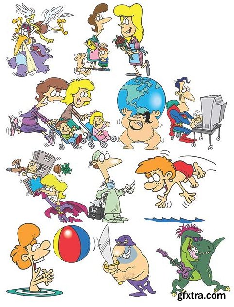 TOONADAY - FUNNY CARTOONS VOLUME 2, 371xEPS