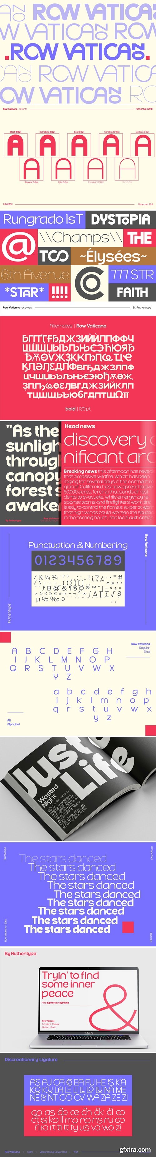 Myfonts - Row Vaticano Font Family