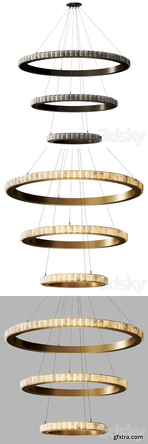 3dsky Pro - CTO Lighting Avalon Triple Chandelier