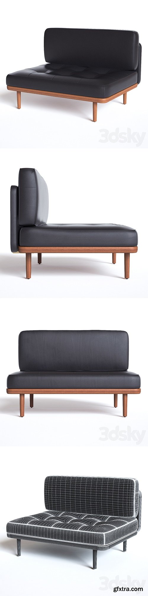 3dsky Pro - UTILITY SOFA ONE SIDE