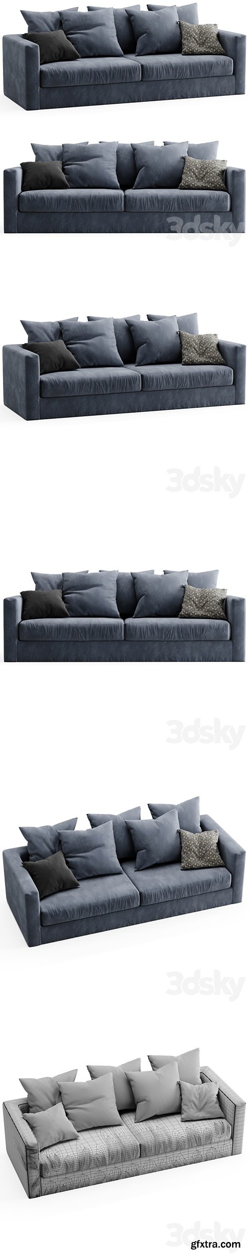 3dsky Pro - Sketch Sloopy Sofa