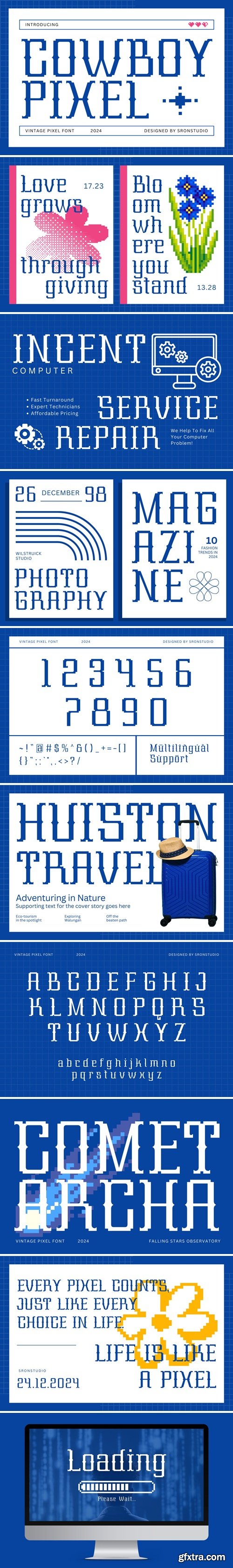 CM - Cowboy Pixel - Western Pixel Font 290853895