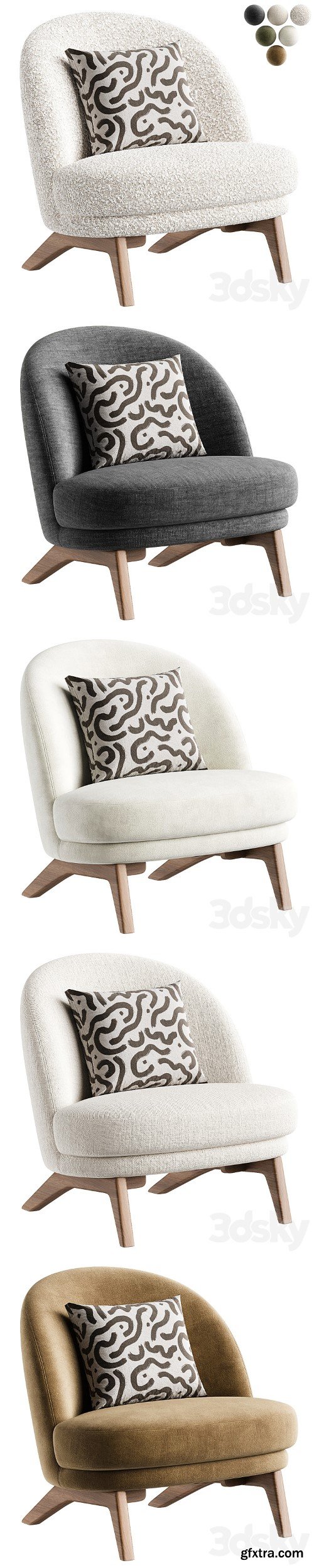 3dsky Pro - Pyle Cozy White Chair