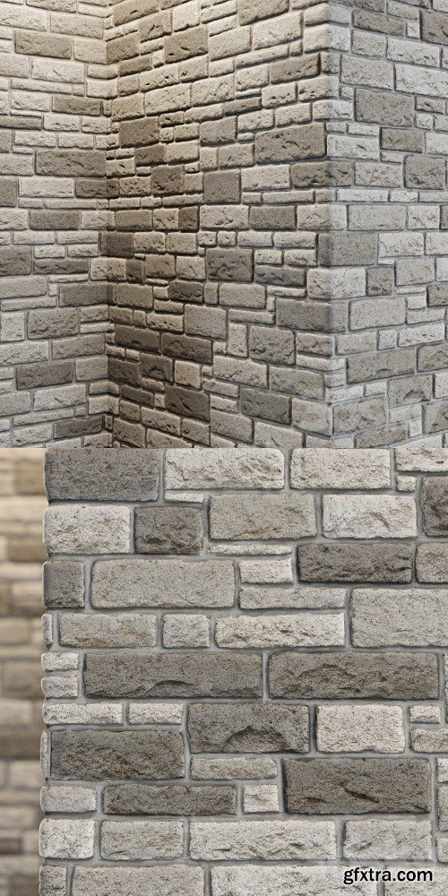 3dsky Pro - Mixed brick wall