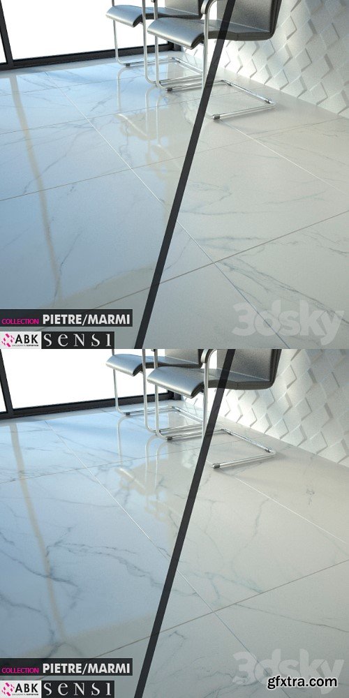 3dsky Pro - ABK COLLECTION PIETRE MARMI SENSI STATUARIO WHITE Set 01