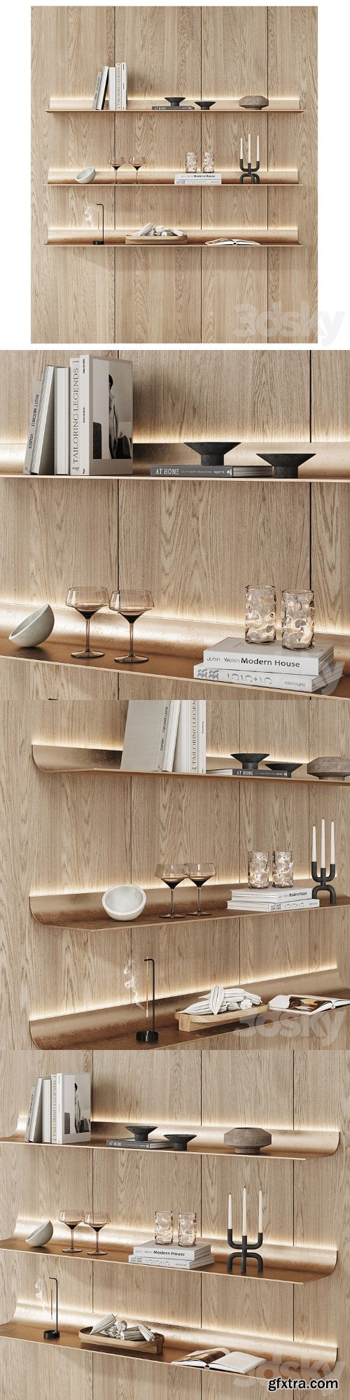 3dsky Pro - Shelves/rack with Element decor