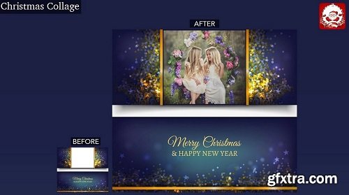 Christmas Collage & Greeting Card - Templates for Photoshop