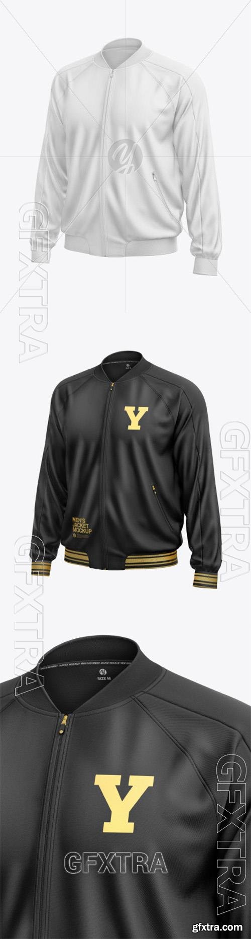 Mens Zipped Bomber Jacket Mockup 73261 Mens Zipped Bomber Jacket Mockup 73261