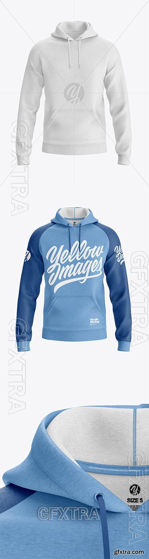 Heather Hoodie Mockup - Front View 73131 Heather Hoodie Mockup - Front View 73131