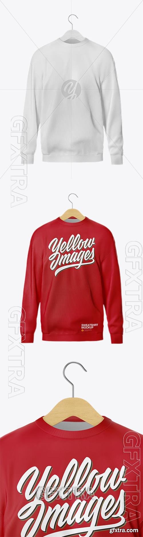 Sweatshirt Mockup with Hanger - Front View 72698