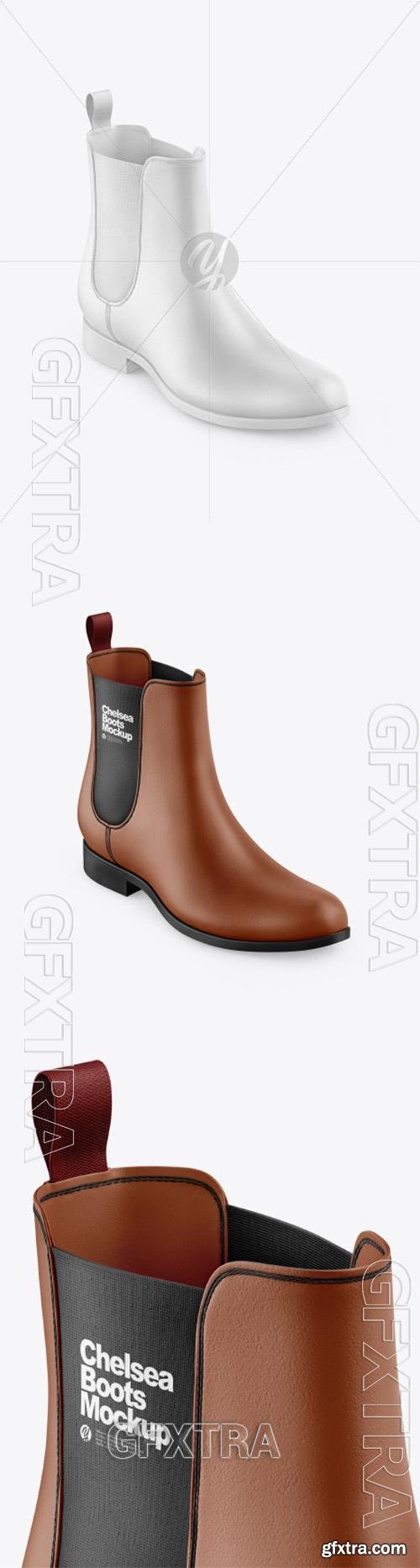 Matte Leather Chelsea Boot Mockup 73718 Matte Leather Chelsea Boot Mockup 73718