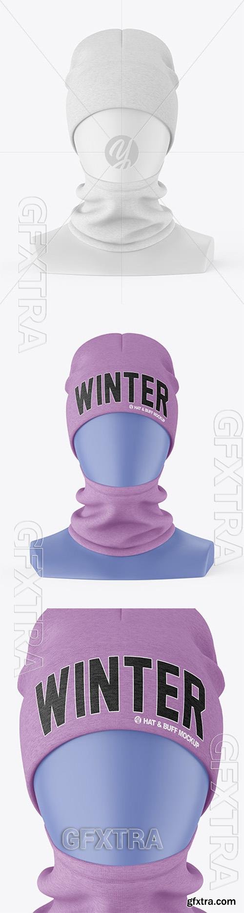 Melange Winter Hat & Buff Mockup 73717