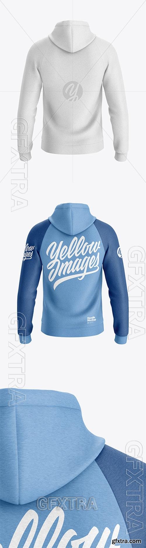 Heather Hoodie Mockup - Back View 73575 Heather Hoodie Mockup - Back View 73575