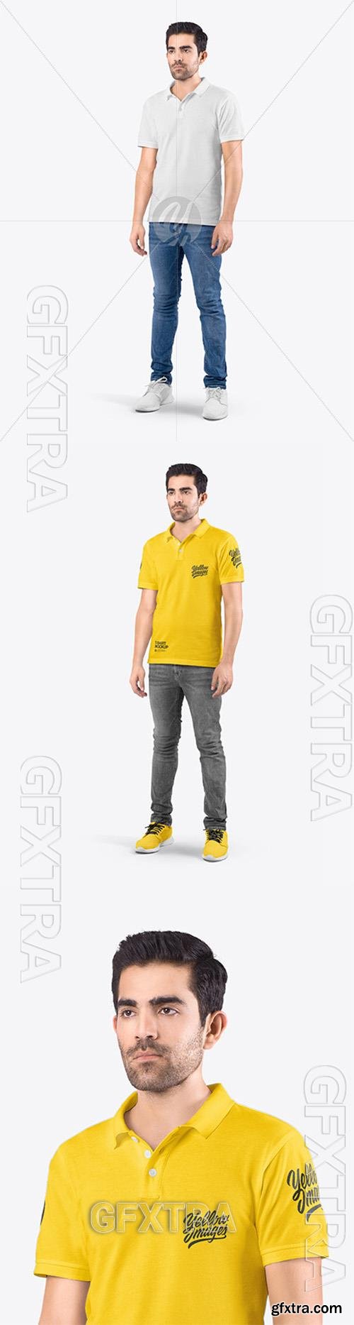Man in T-Shirt and Jeans Mockup 73736