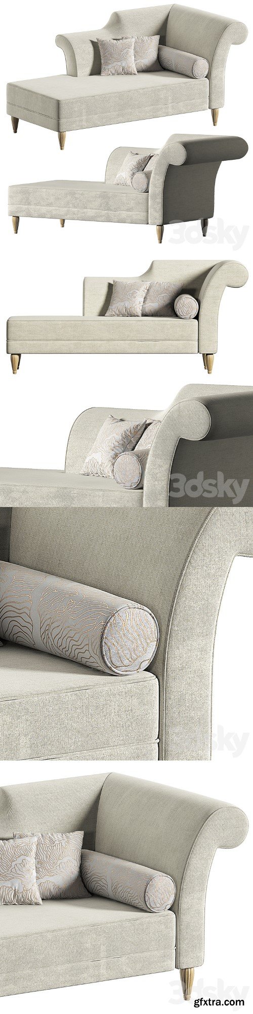 3dsky Pro - Ottoman Corsica Gray by Dream Manufacture