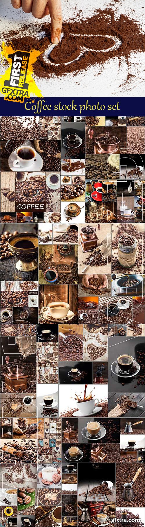 Coffee stock photo set