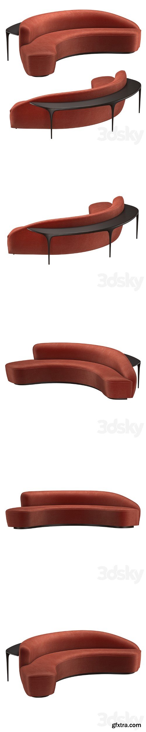 3dsky Pro - Sculpted Sofa Table 9011