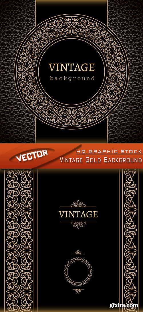 Stock Vector - Vintage Gold Background