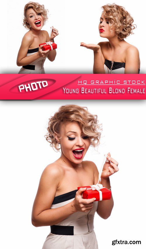 Stock Photo - Young Beautiful Blond Female