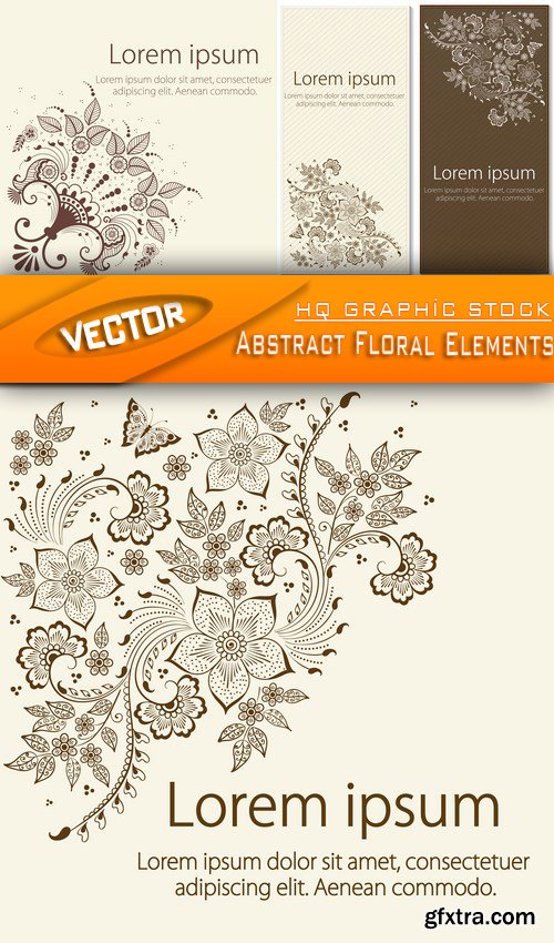 Stock Vector - Abstract Floral Elements