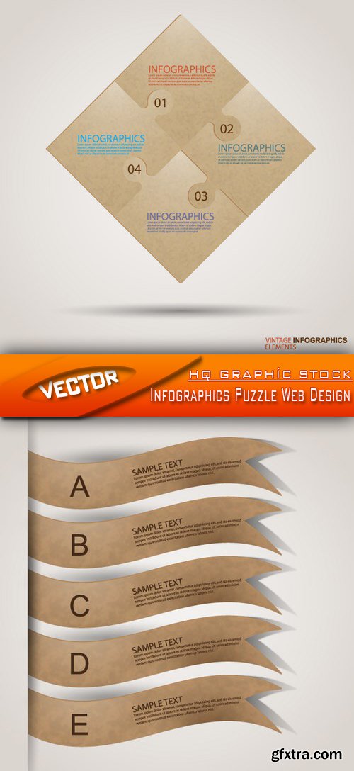 Stock Vector - Infographics Puzzle Web Design