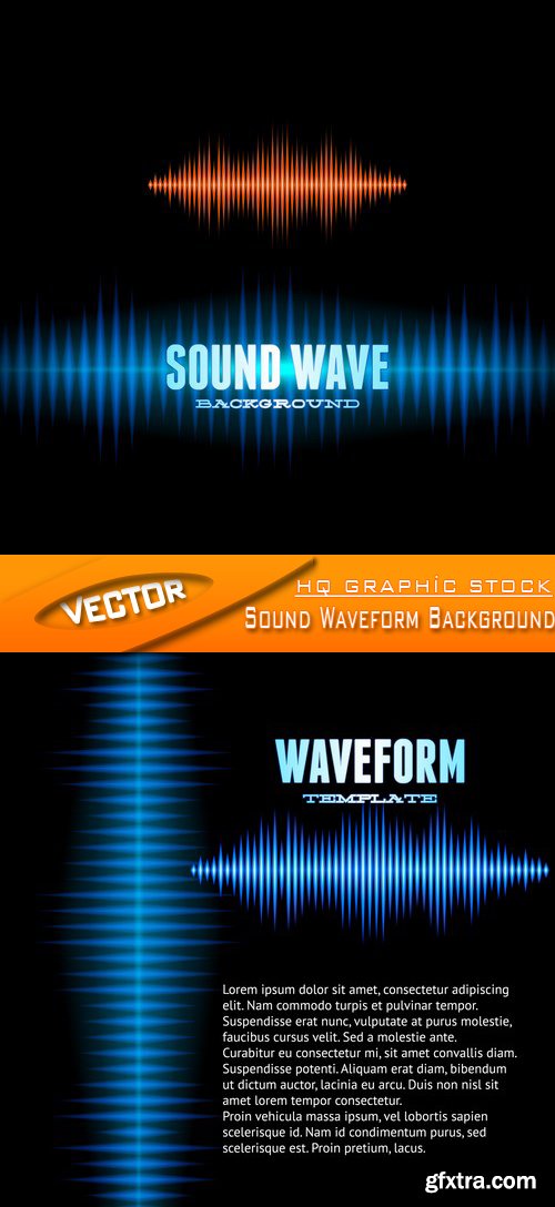 Stock Vector - Sound Waveform Background