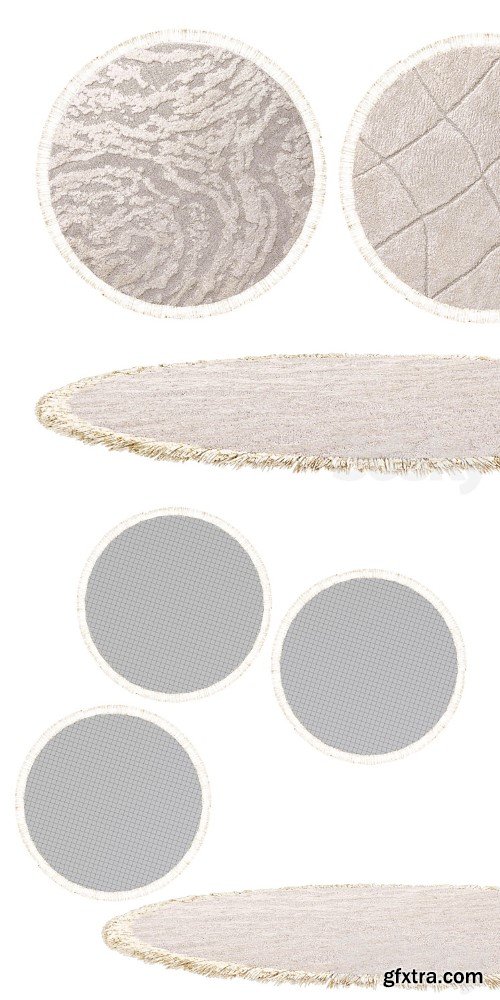 3dsky Pro - Round rugs set