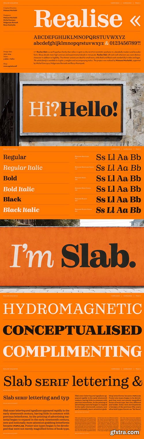 Myfonts - Realise Slab Font Family