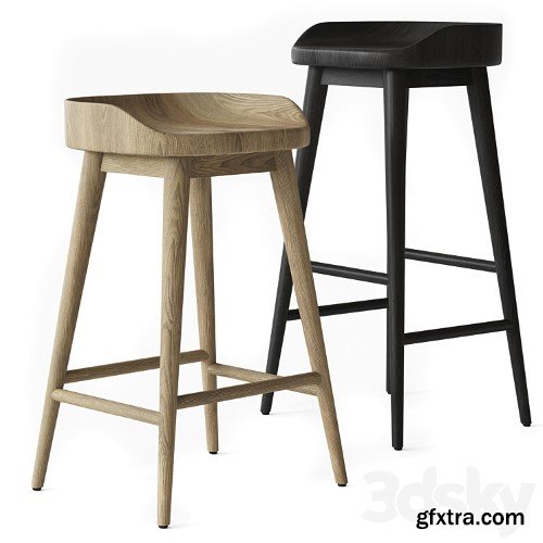 3dsky Pro - RH 1950S DANISH BAR & COUNTER STOOL