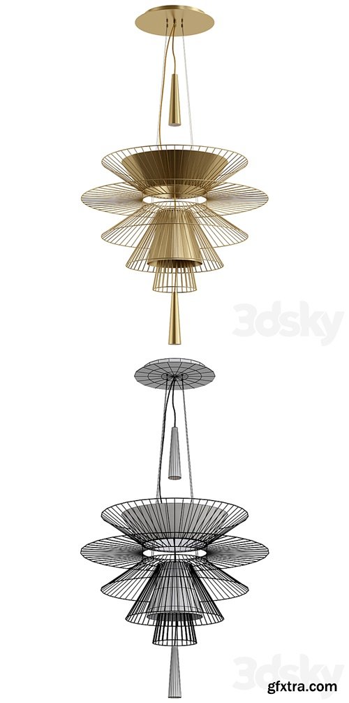 3dsky Pro - Shade Metal Chandelier
