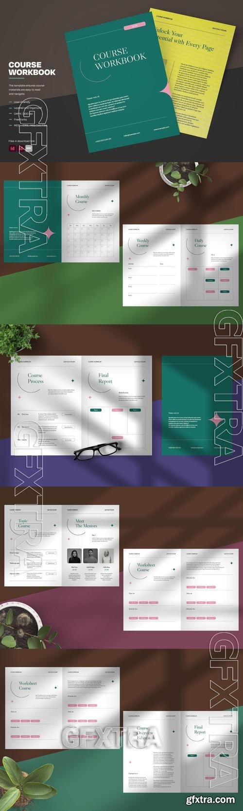 Green Aesthetic Course Workbook 89ZEXM2