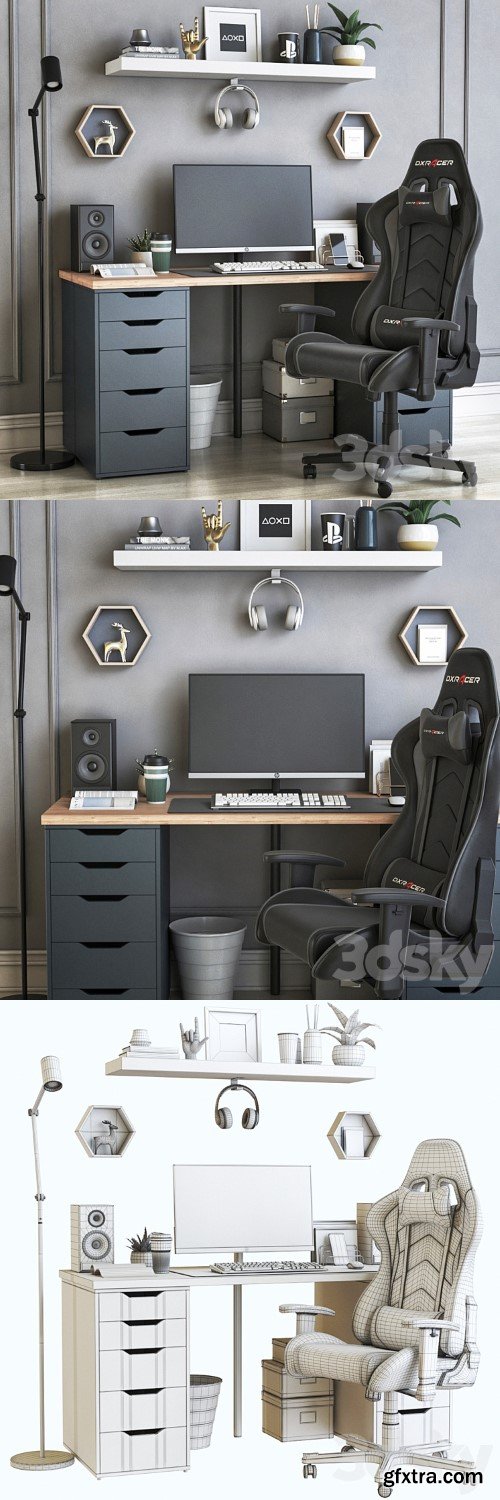 3dsky Pro - IKEA office workplace 35