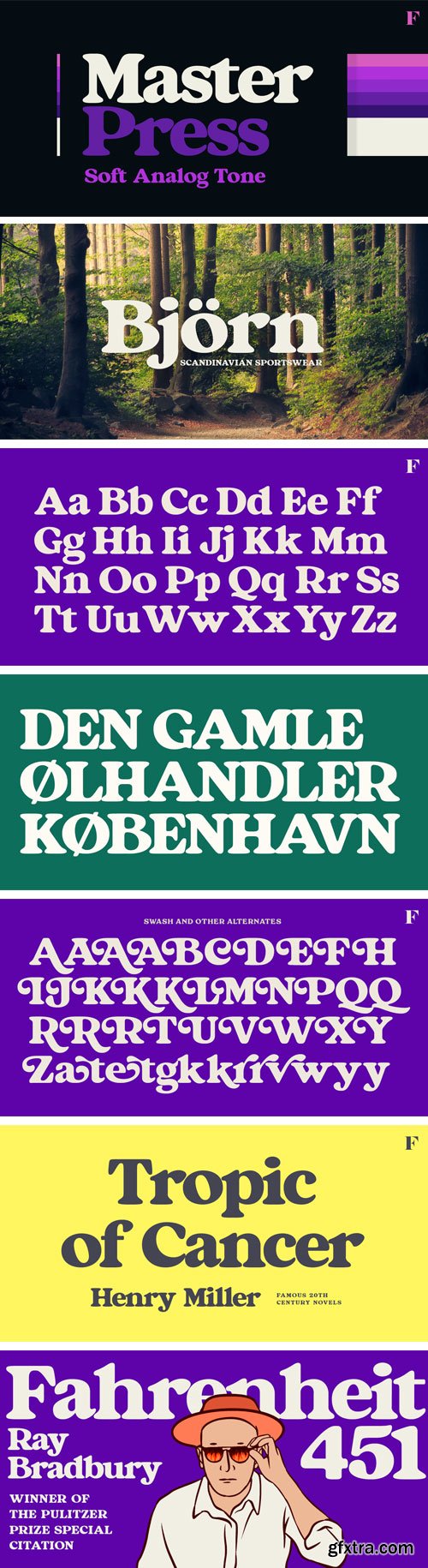 Myfonts - Master Press Font