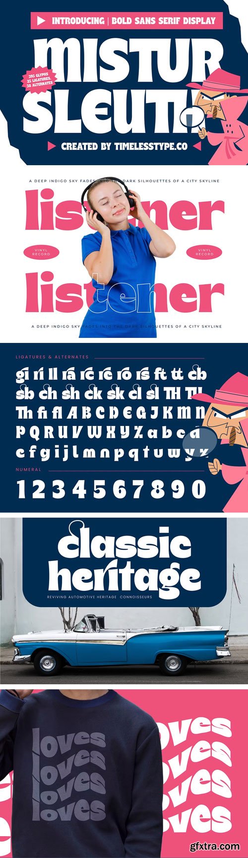 CreativeMarket - Mistur Sleuth Bold Sans Serif
